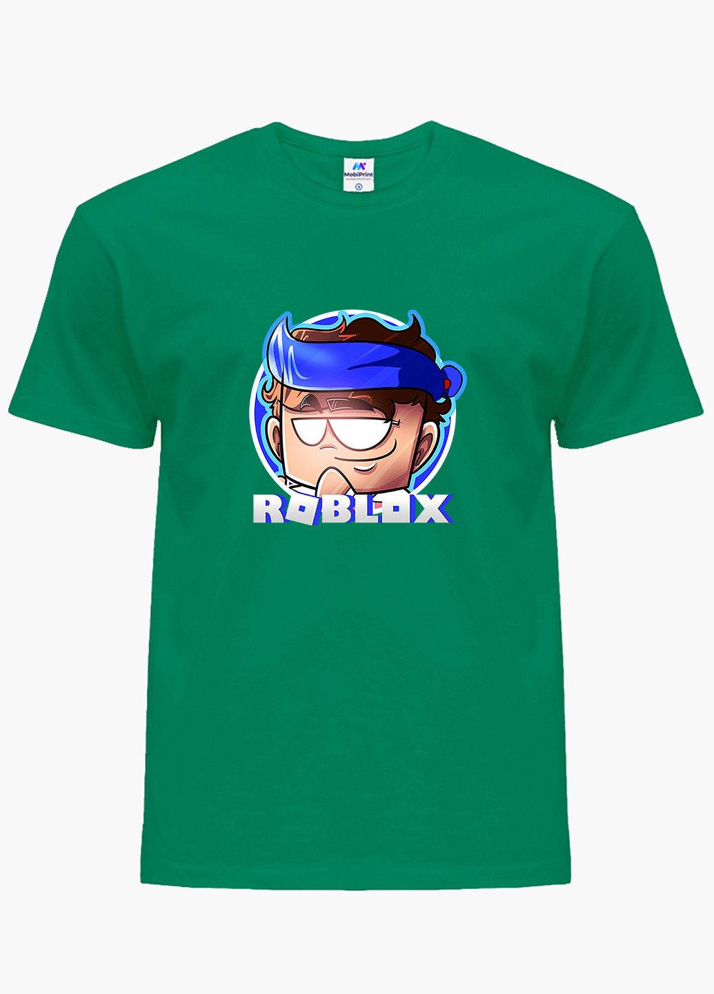 Зеленая демисезонная футболка детская роблокс (roblox)(9224-1224) MobiPrint