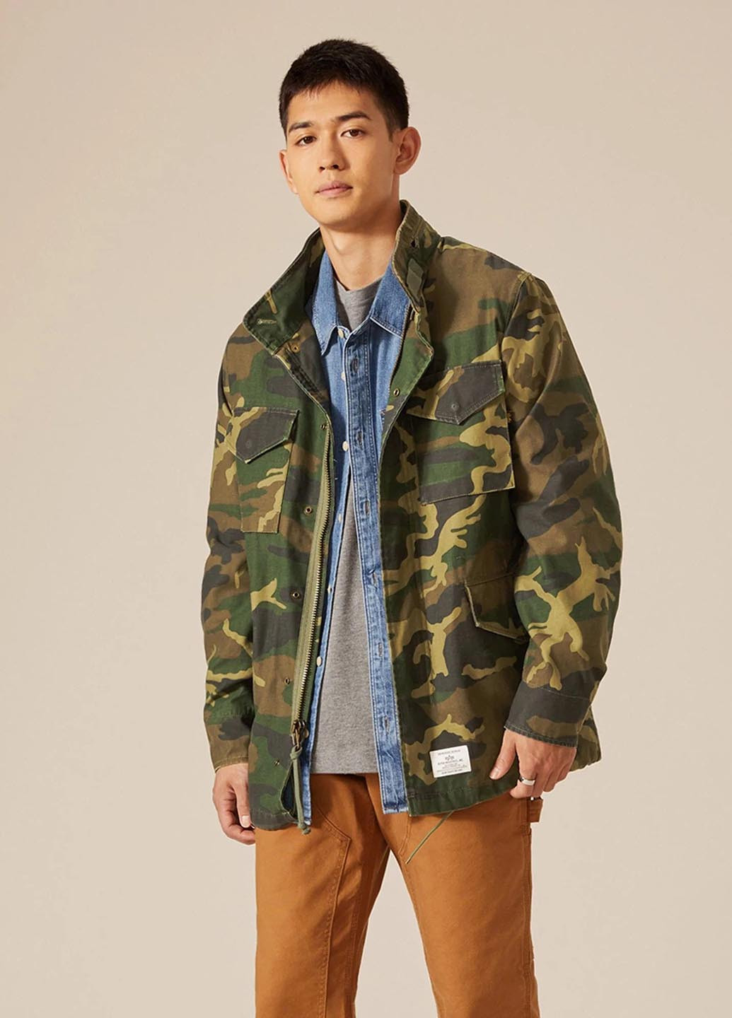 Оливкова (хакі) демісезонна куртка Alpha Industries