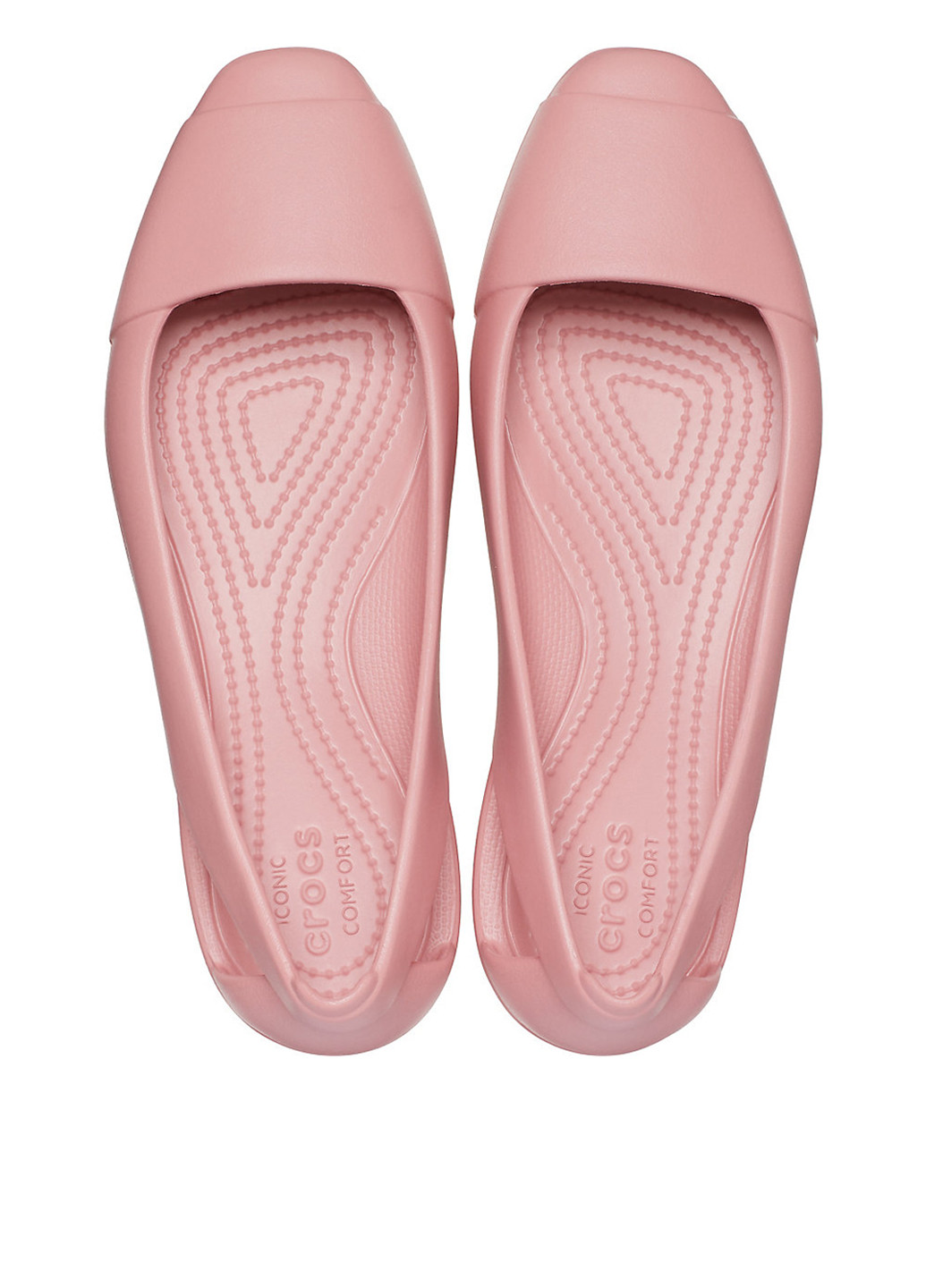 Балетки Crocs однотонні рожеві кежуали