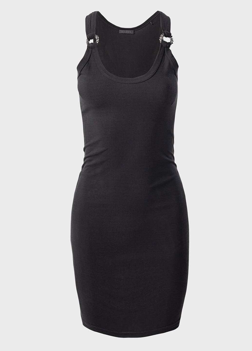 Черное коктейльное платье платье-майка Guess однотонное