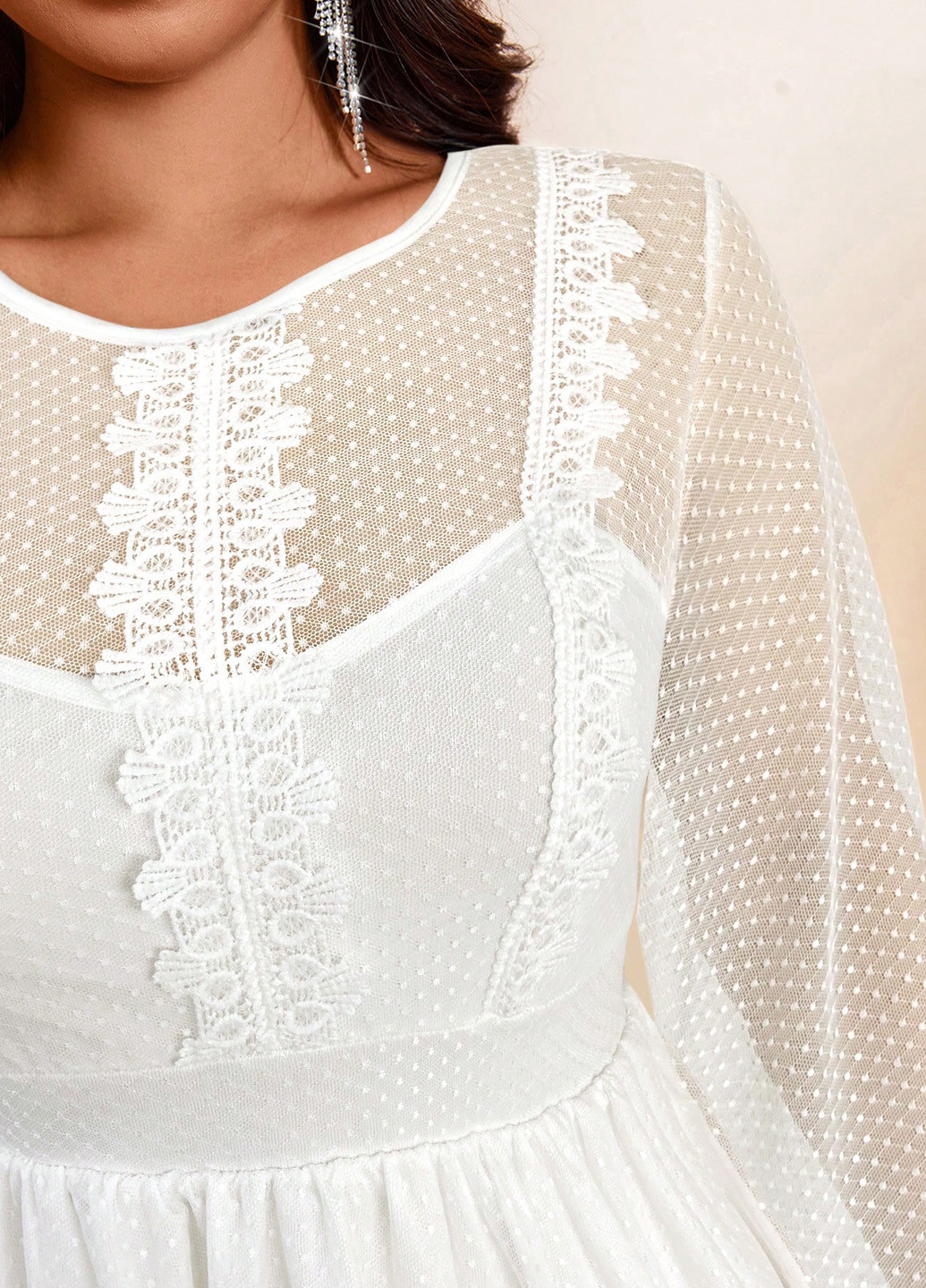 Белое кэжуал платье SHEIN однотонное