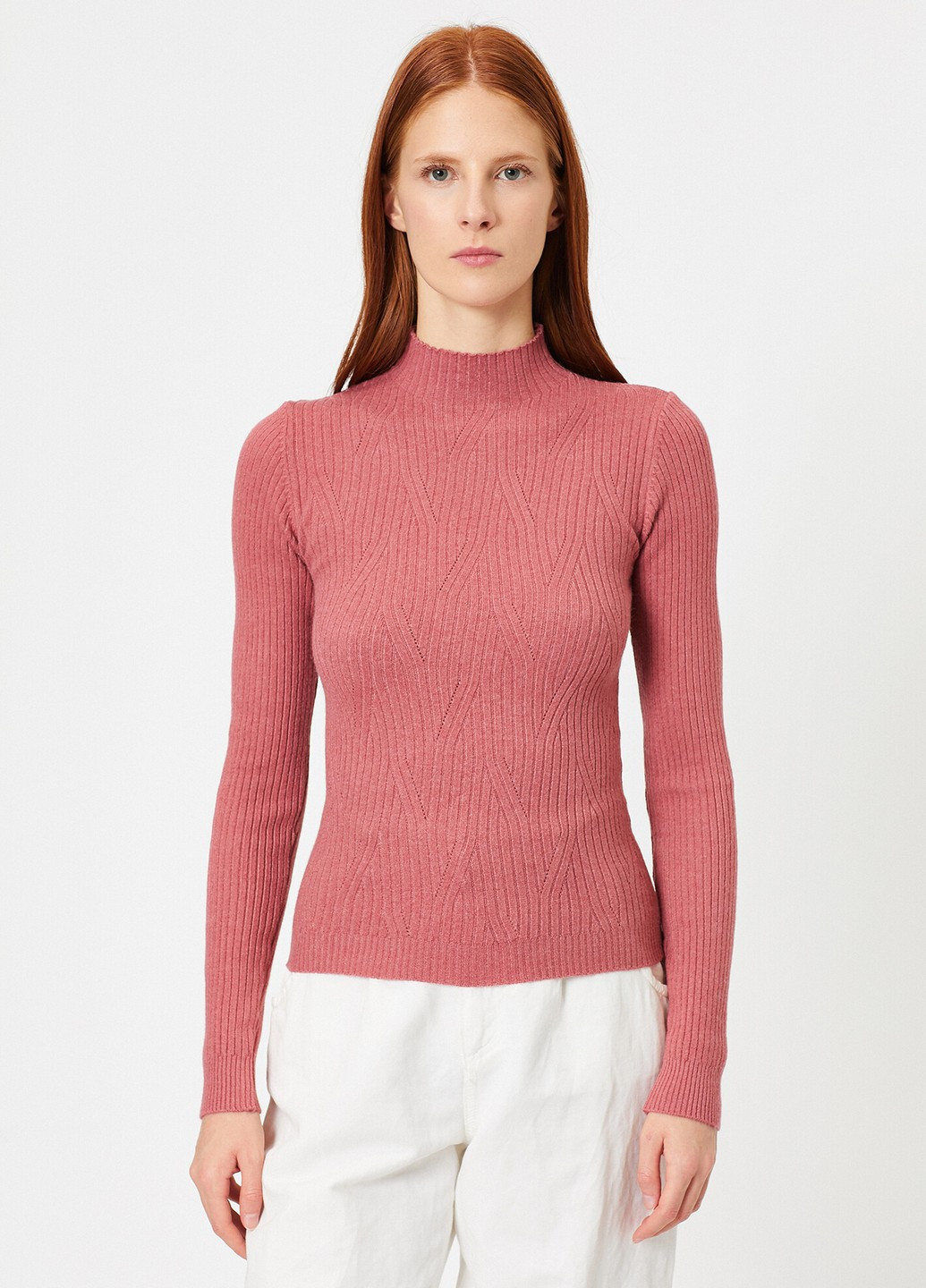 Темно-розовый демисезонный свитер KOTON