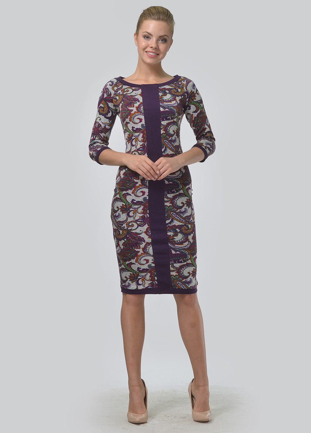 Фиолетовое кэжуал платье футляр Lila Kass турецкие огурцы