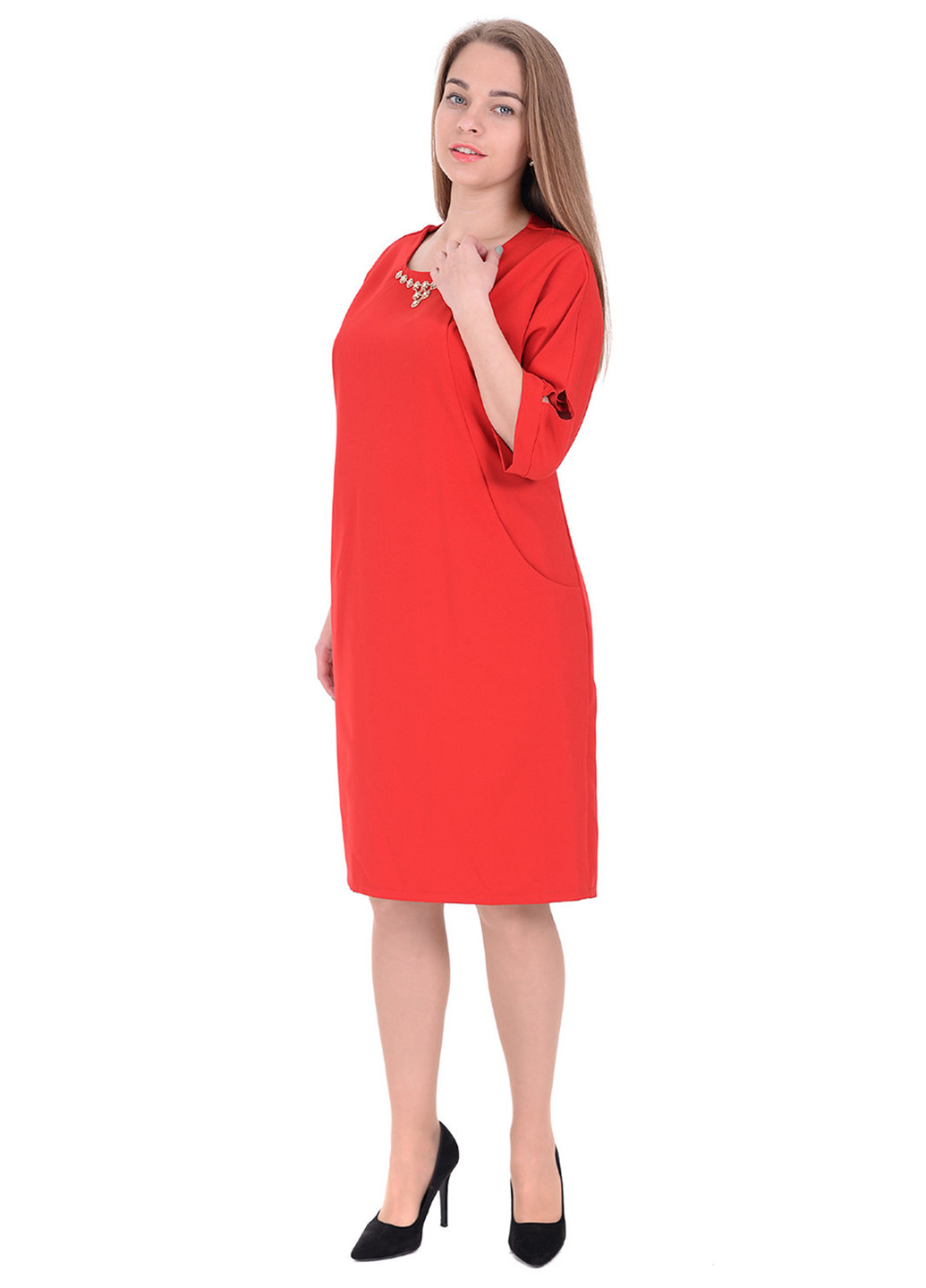 Червона кежуал сукня з довгим рукавом Richmond