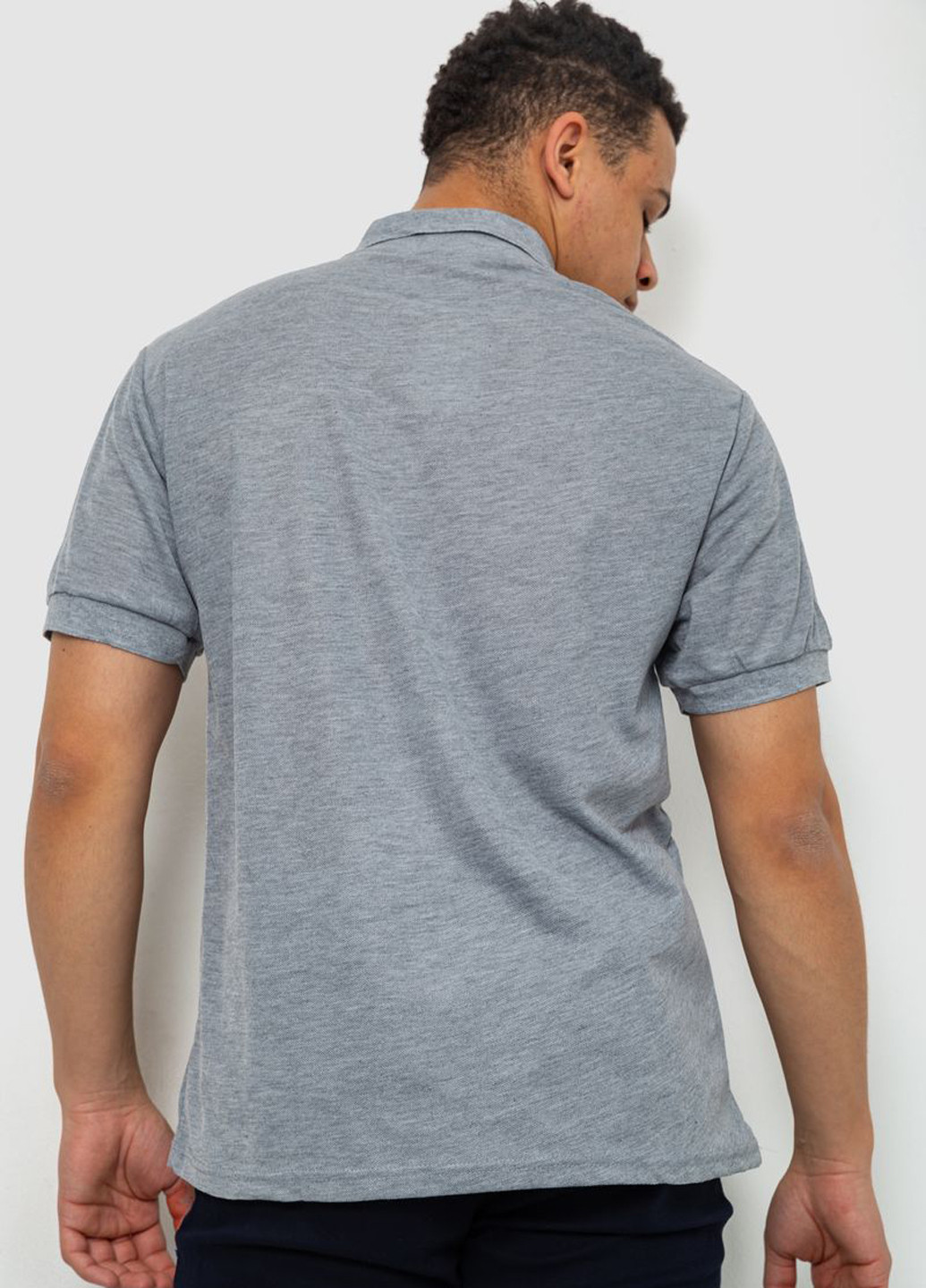 Серая футболка-поло для мужчин Ager меланжевая