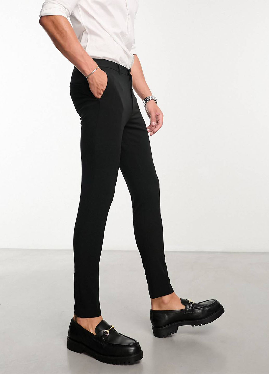 Комбинированные кэжуал демисезонные зауженные брюки Asos
