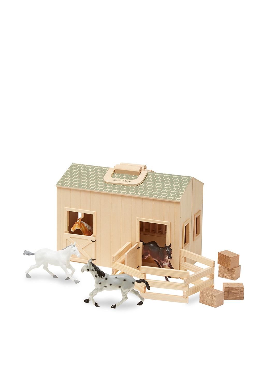 Дерев'яна стайня з конячками, 35х26х19, 5 см Melissa & Doug (251711124)
