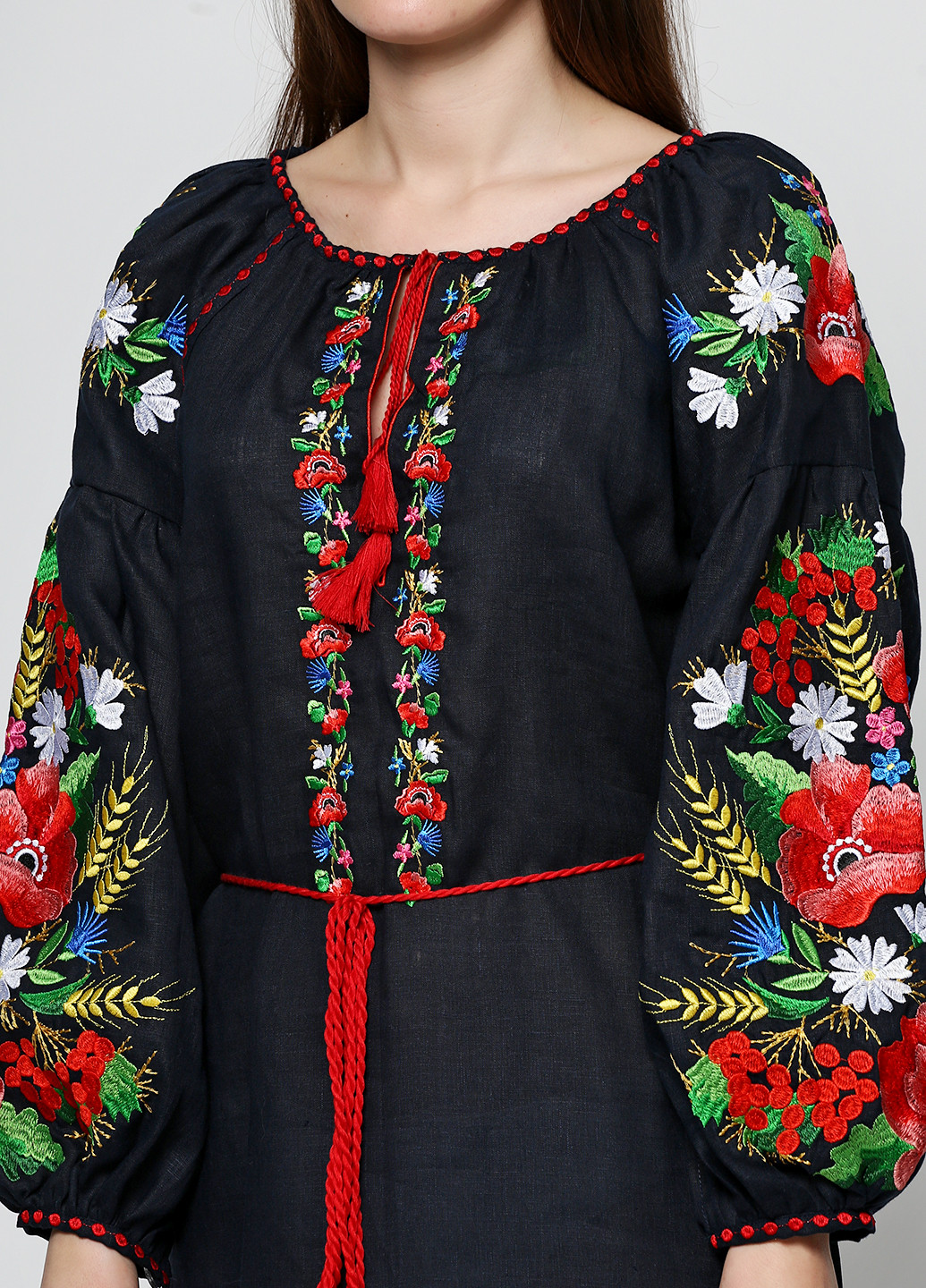 Темно-синее кэжуал платье миди Lugin с орнаментом