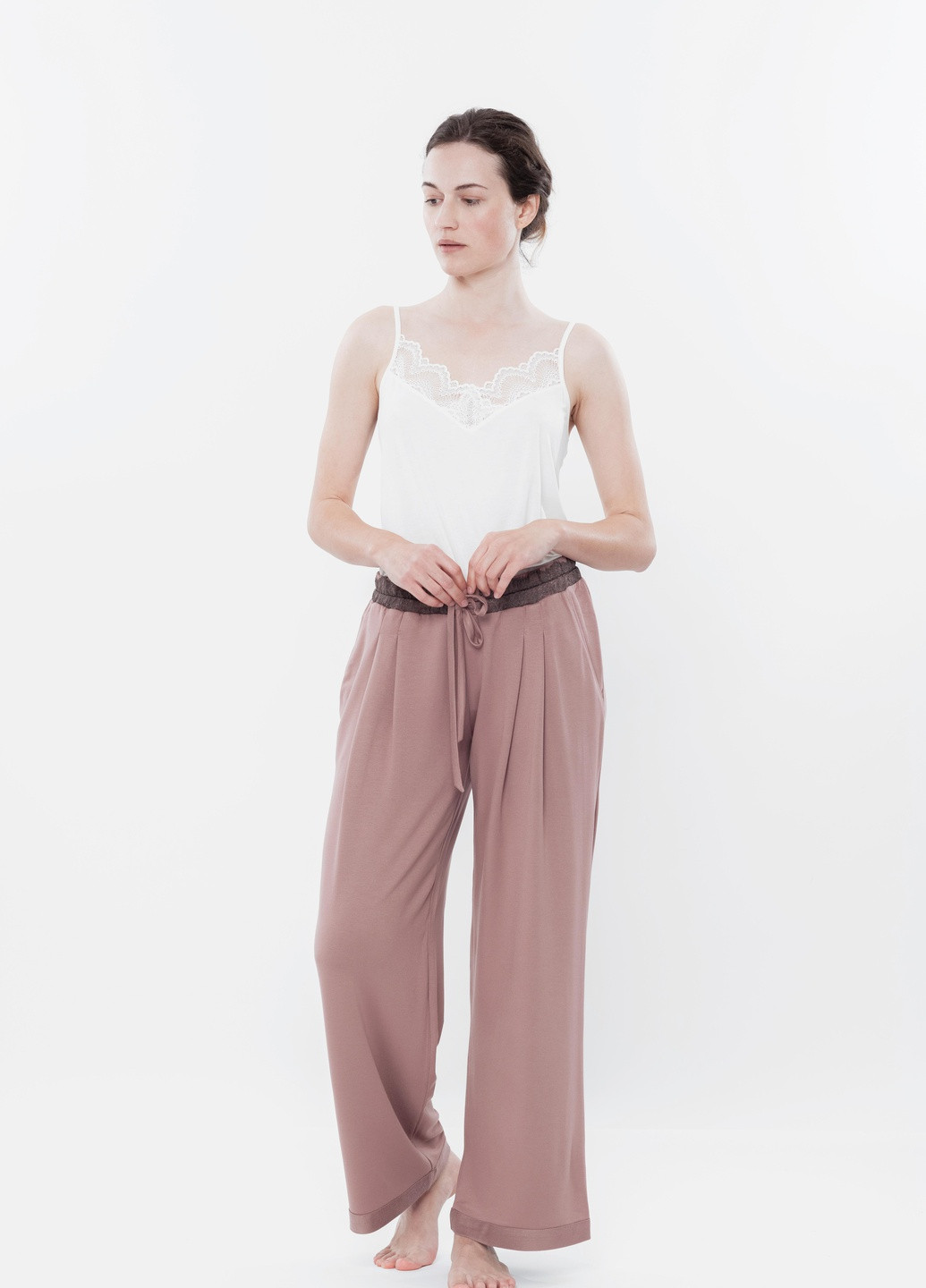 Брюки жіночі S пудра 03179 Effetto (254845292)