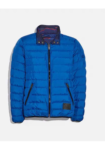 Синяя демисезонная куртка f33790 Coach