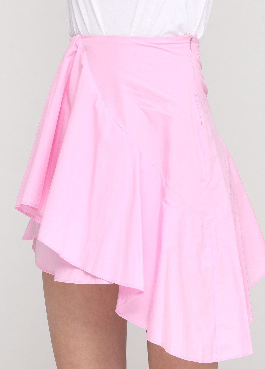 Розовая кэжуал однотонная юбка Zara мини