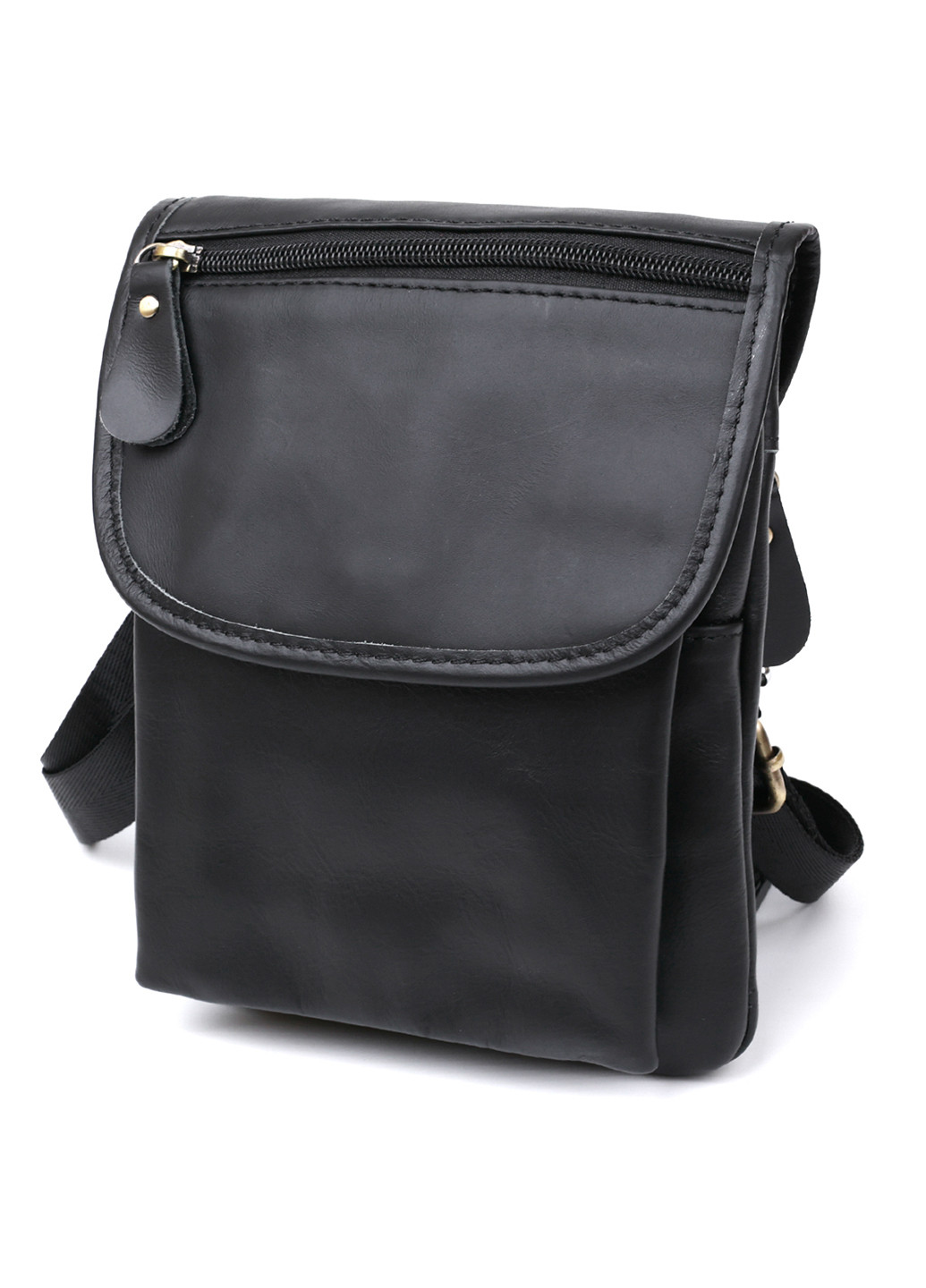 Мужская кожаная сумка через плечо 18х21х6 см Vintage (253491108)