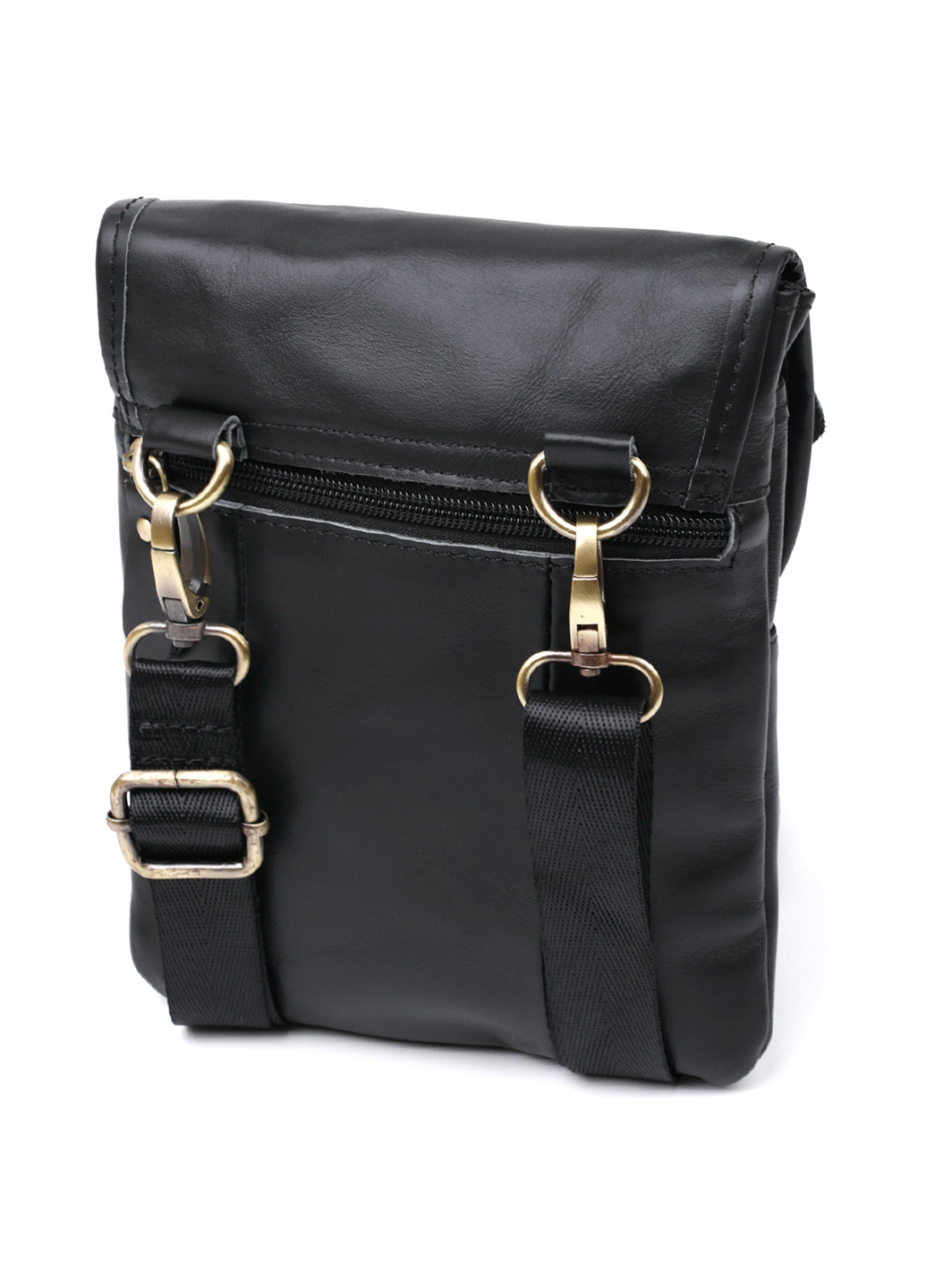 Мужская кожаная сумка через плечо 18х21х6 см Vintage (253491108)