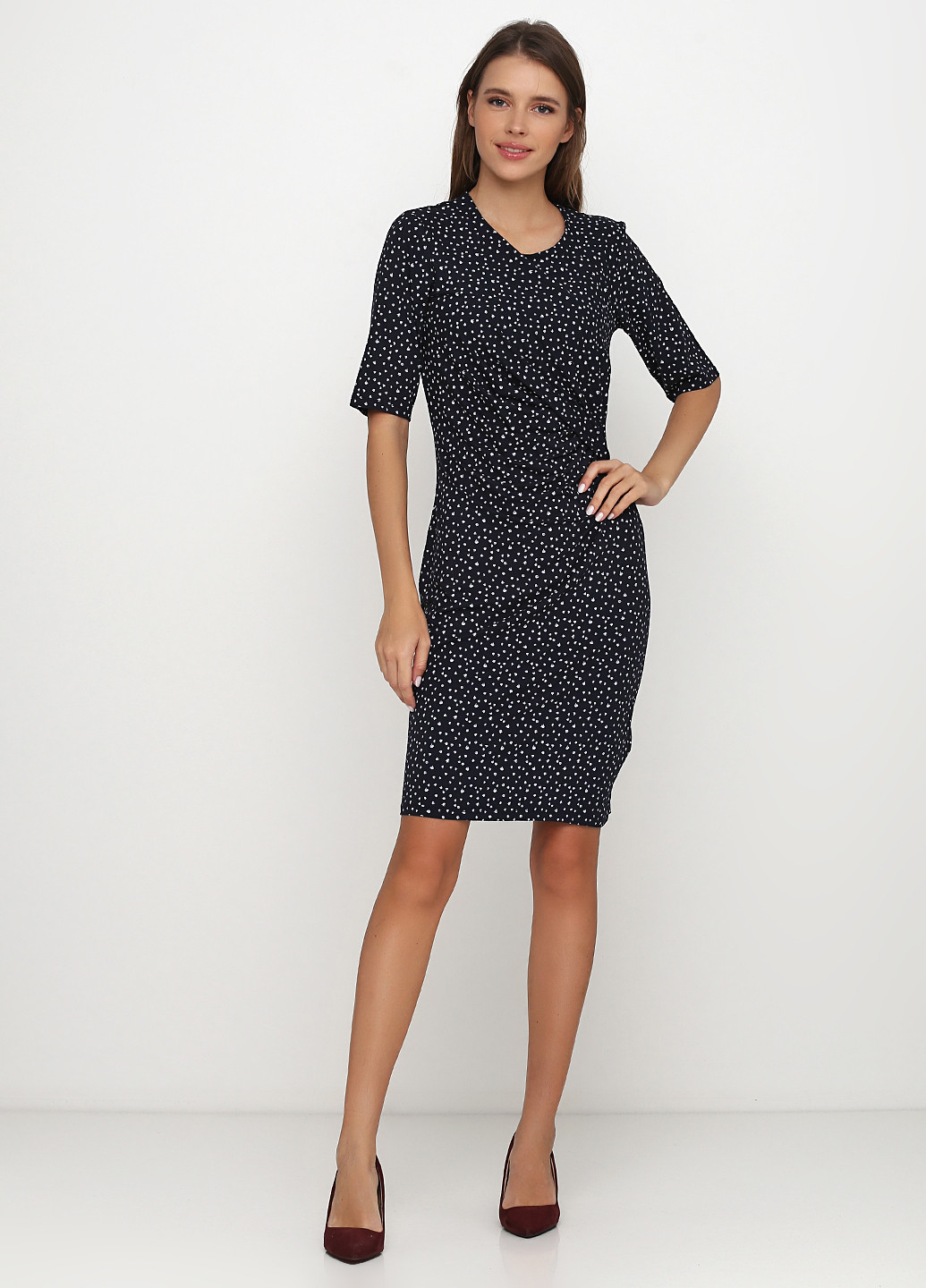 Темно-синее кэжуал платье футляр Whistles с рисунком
