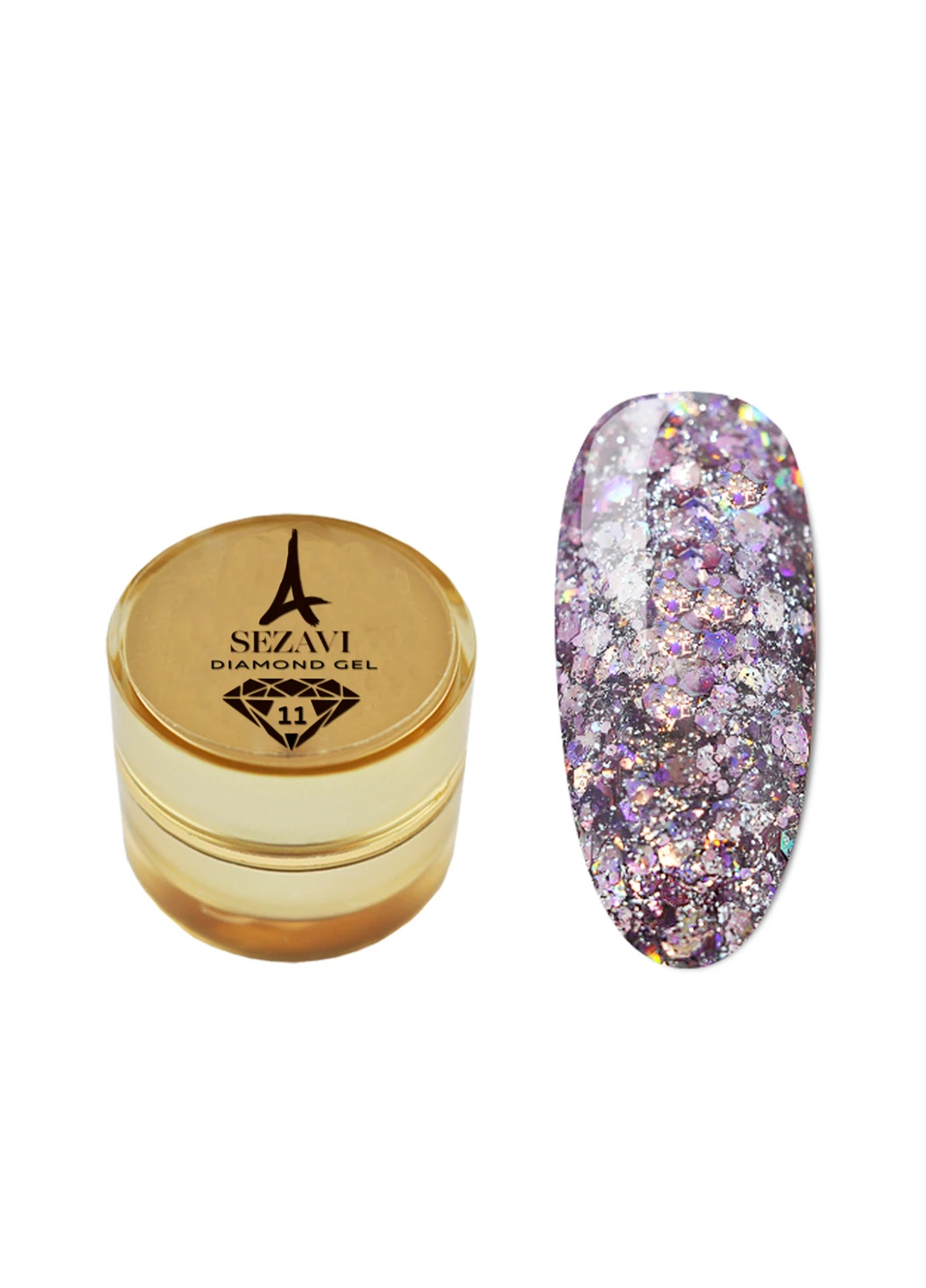 Жидкие БЛЕСТКИ DIAMOND №11 (Сиреневый), 5Г SEZAVI (215312923)