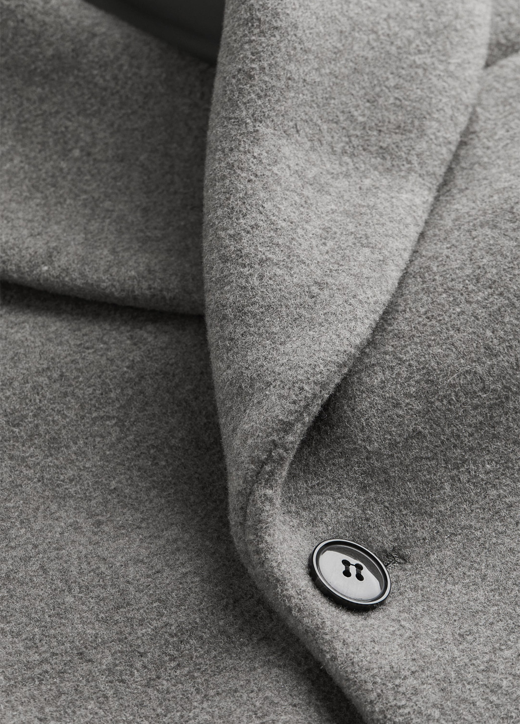 Сіро-голубий Кежуал напівпальто двобортне H&M однотонне