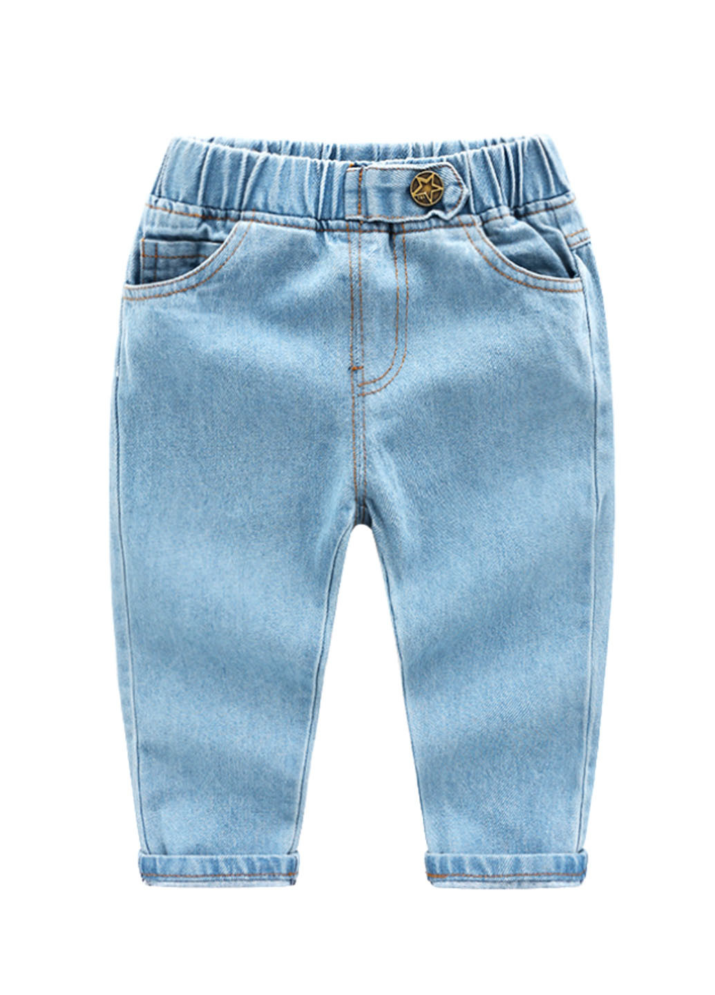 Голубые демисезонные джинсы No Brand