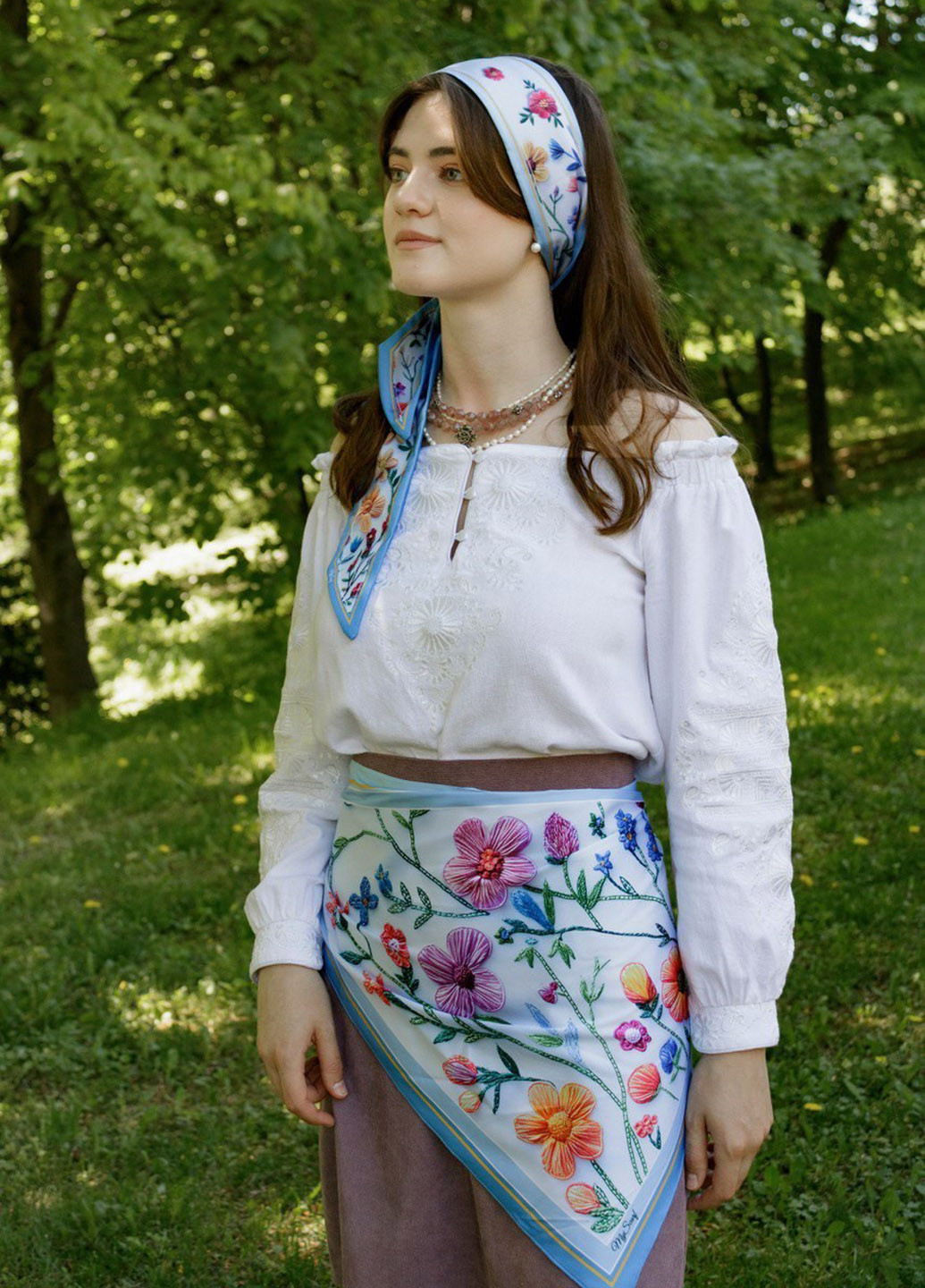 Платок, 90х90 см My Scarf (368110874)