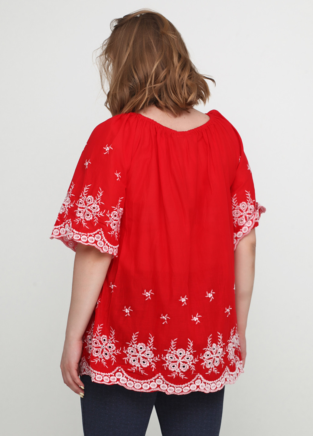 Красная летняя блуза Christy & Sury