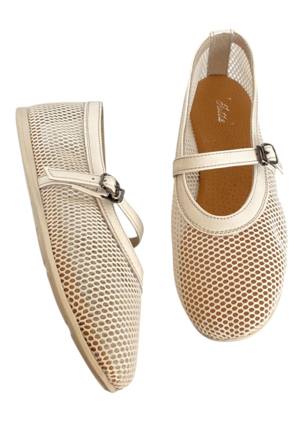 Vanessa Туфли мери джейн молочный з текстиль, турция — лето (329868391)