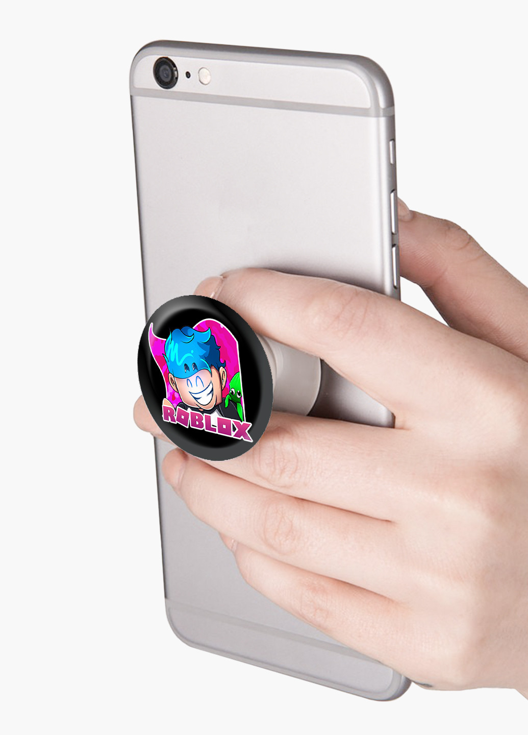 Попсокет (Popsockets) тримач для смартфону Роблокс (Roblox) (8754-1223) Чорний MobiPrint (216748436)