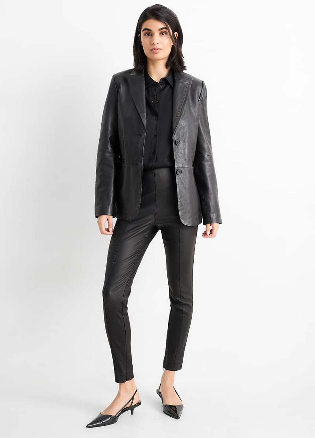 Черные демисезонные леггинсы C&A