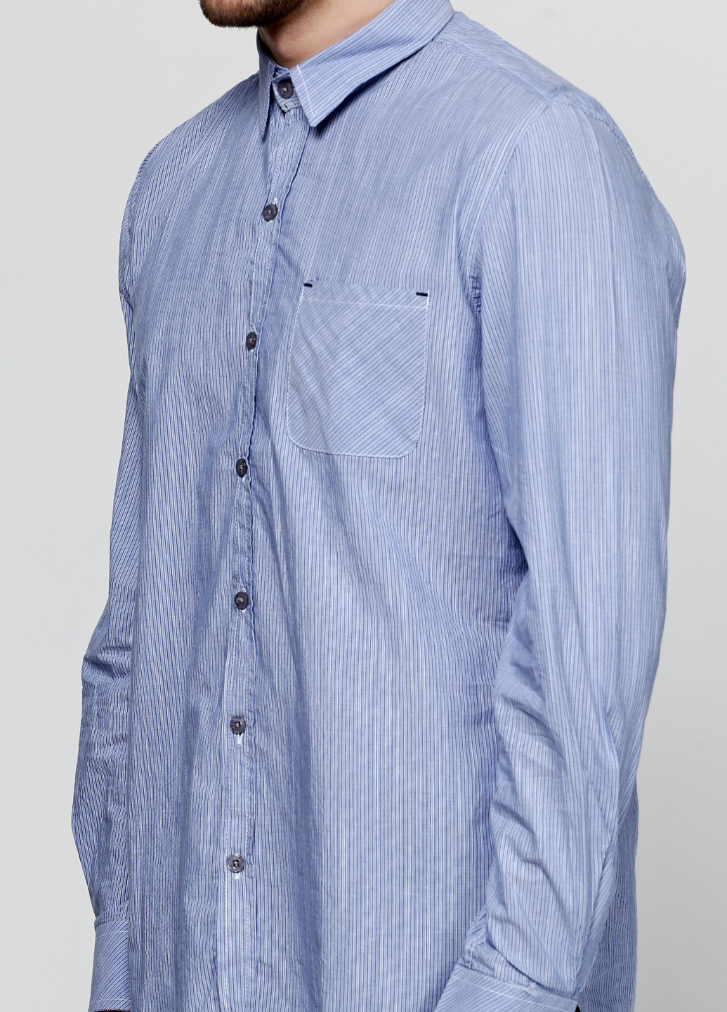 Синяя кэжуал рубашка Яavin с длинным рукавом