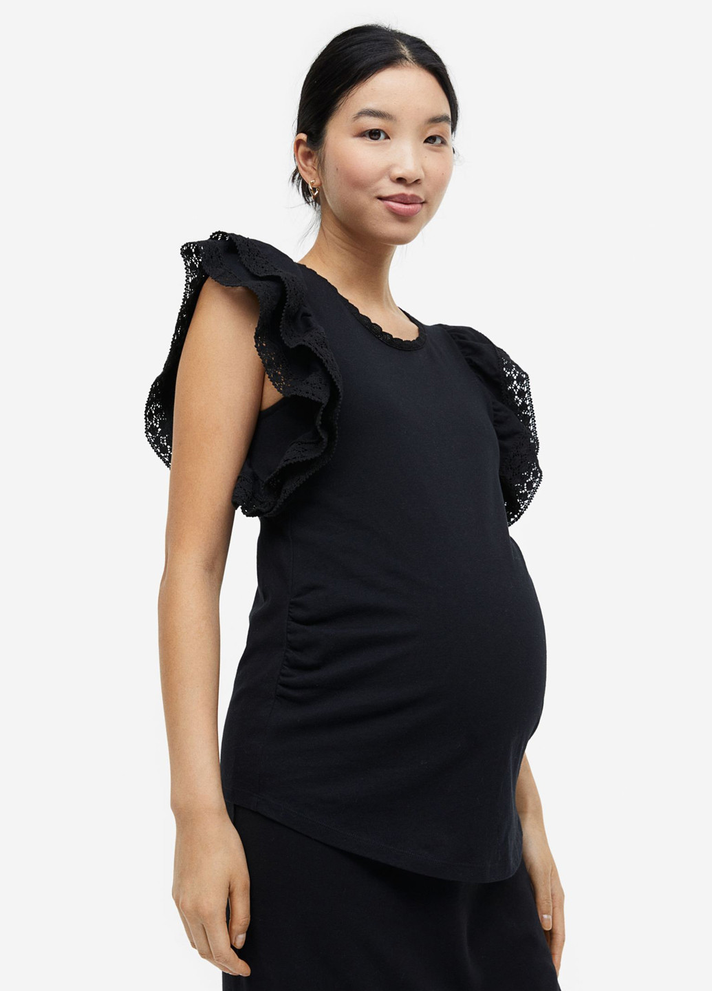 Чёрная блуза для беременных H&M