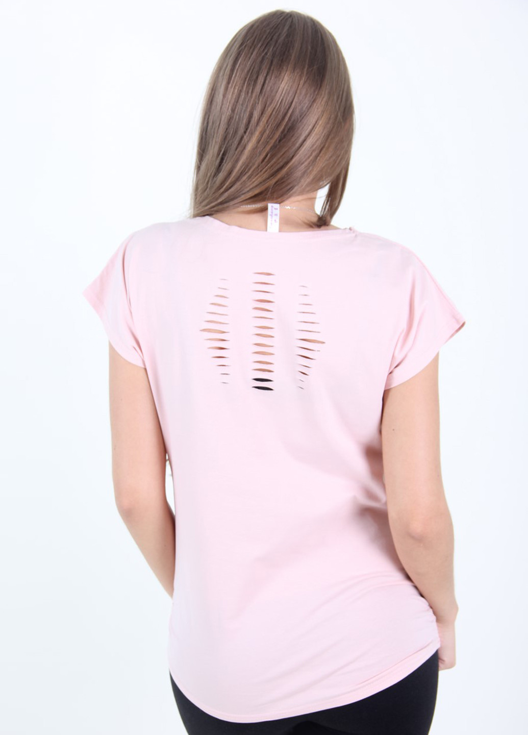 Светло-розовая летняя футболка Ladies Fasfion