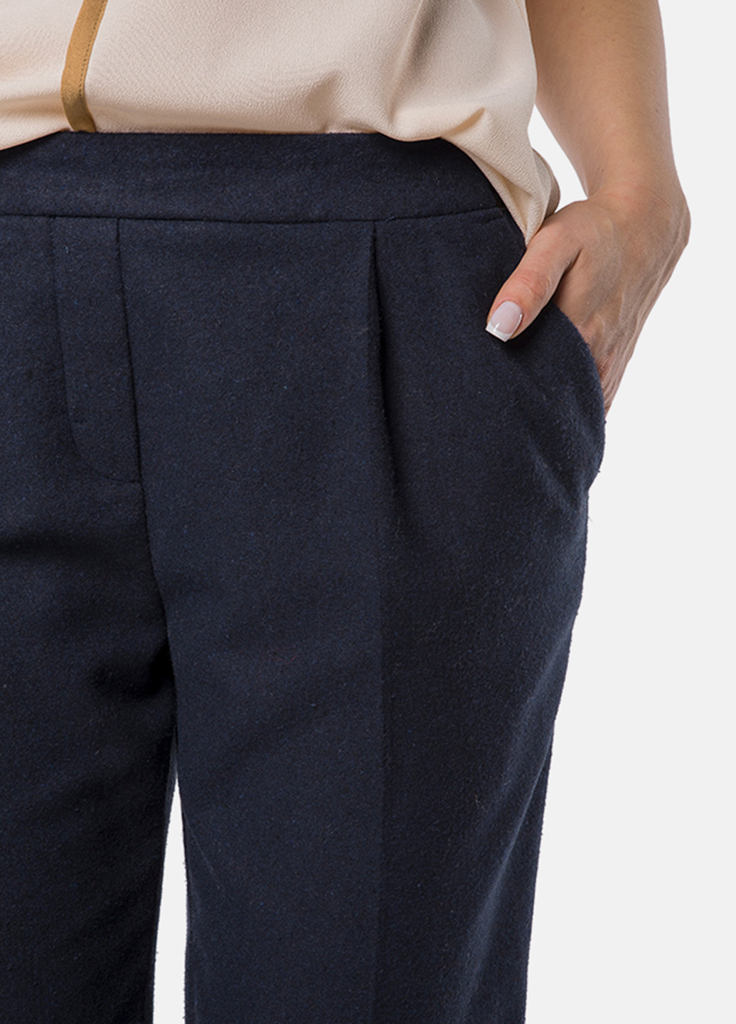 Темно-синие кэжуал демисезонные брюки MR 520