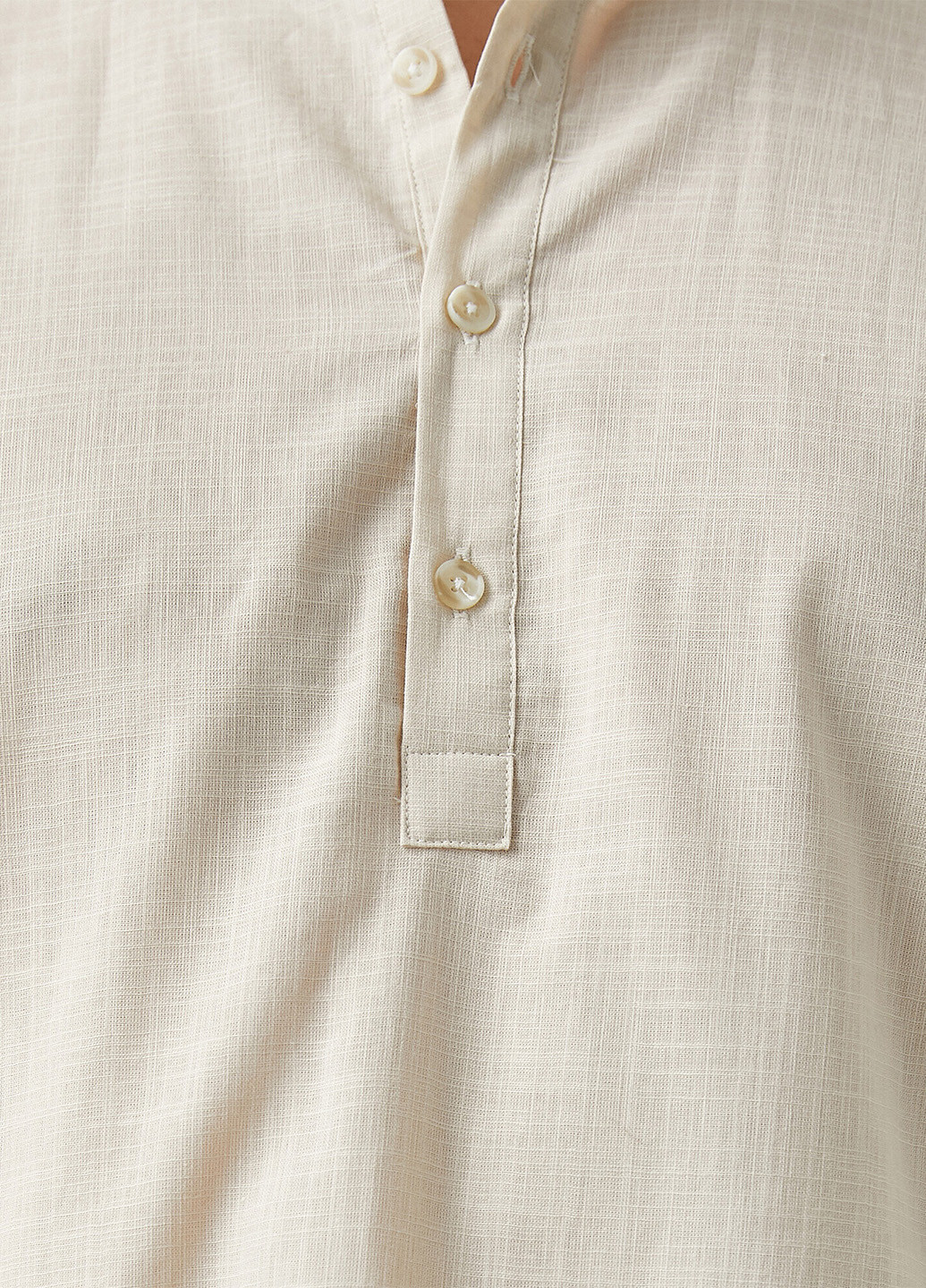 Светло-бежевая кэжуал рубашка однотонная KOTON