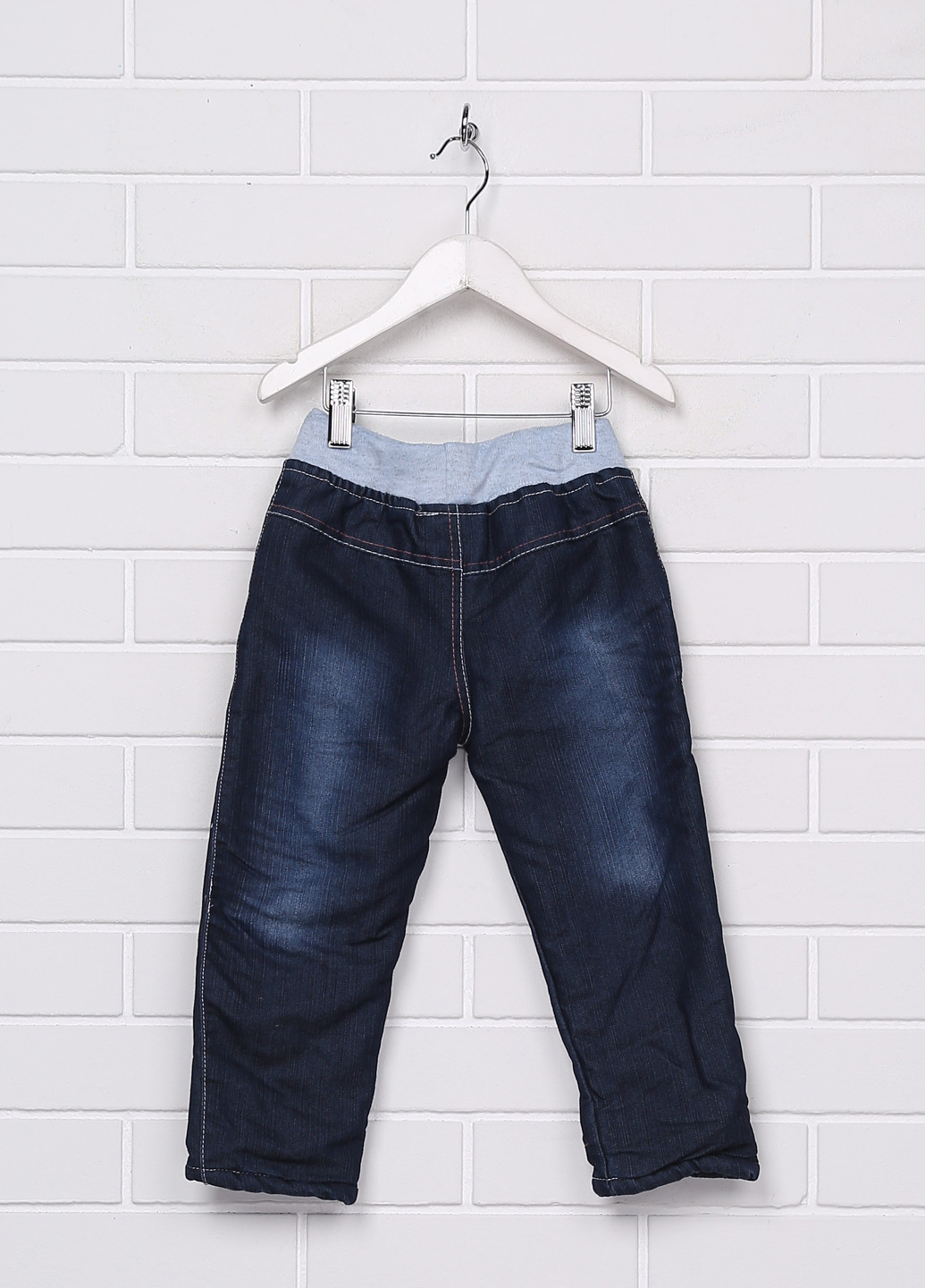 Темно-синие зимние прямые джинсы Style