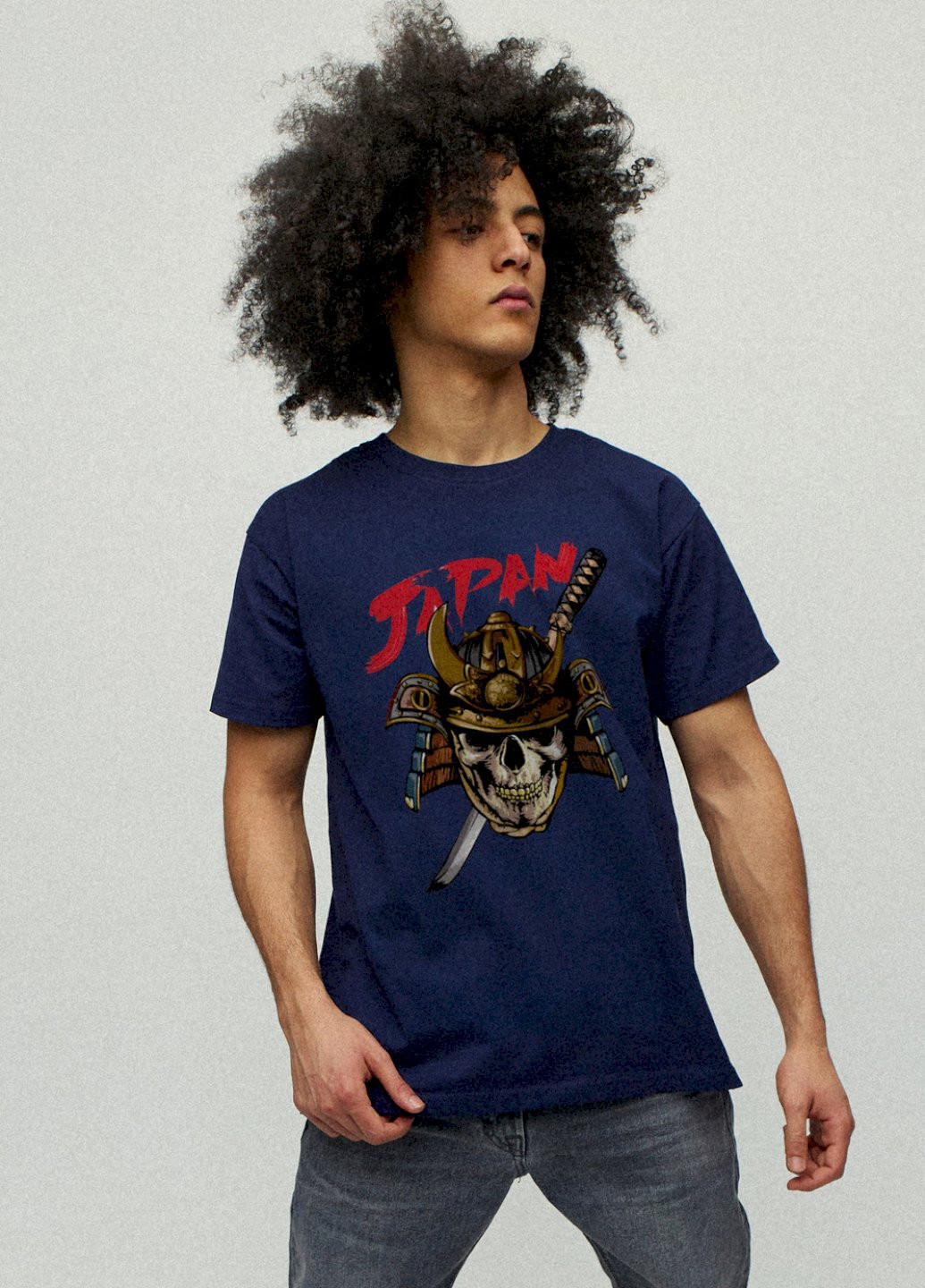 Темно-синяя футболка мужская YAPPI