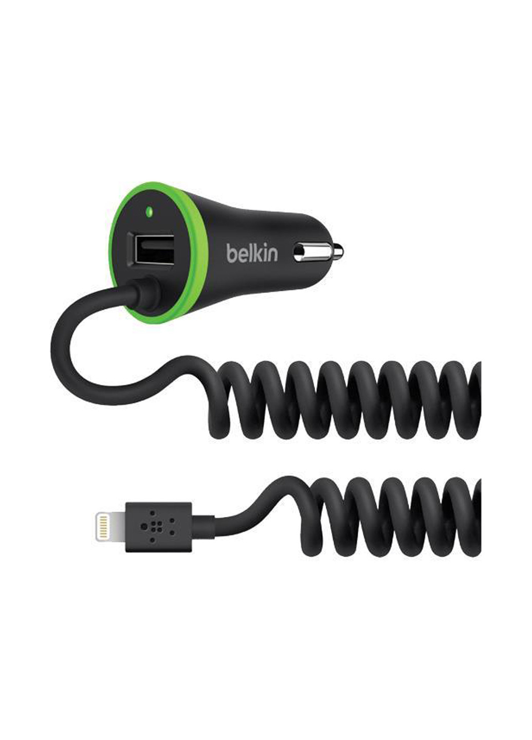 Автомобильное ЗУ Belkin BOOST UP (Lightning Cable + USB) 3.4Amp (F8J154bt04-BLK) чёрное