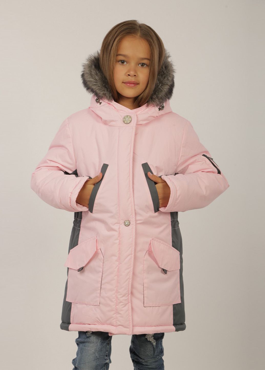 Рожева зимня куртка DiMax