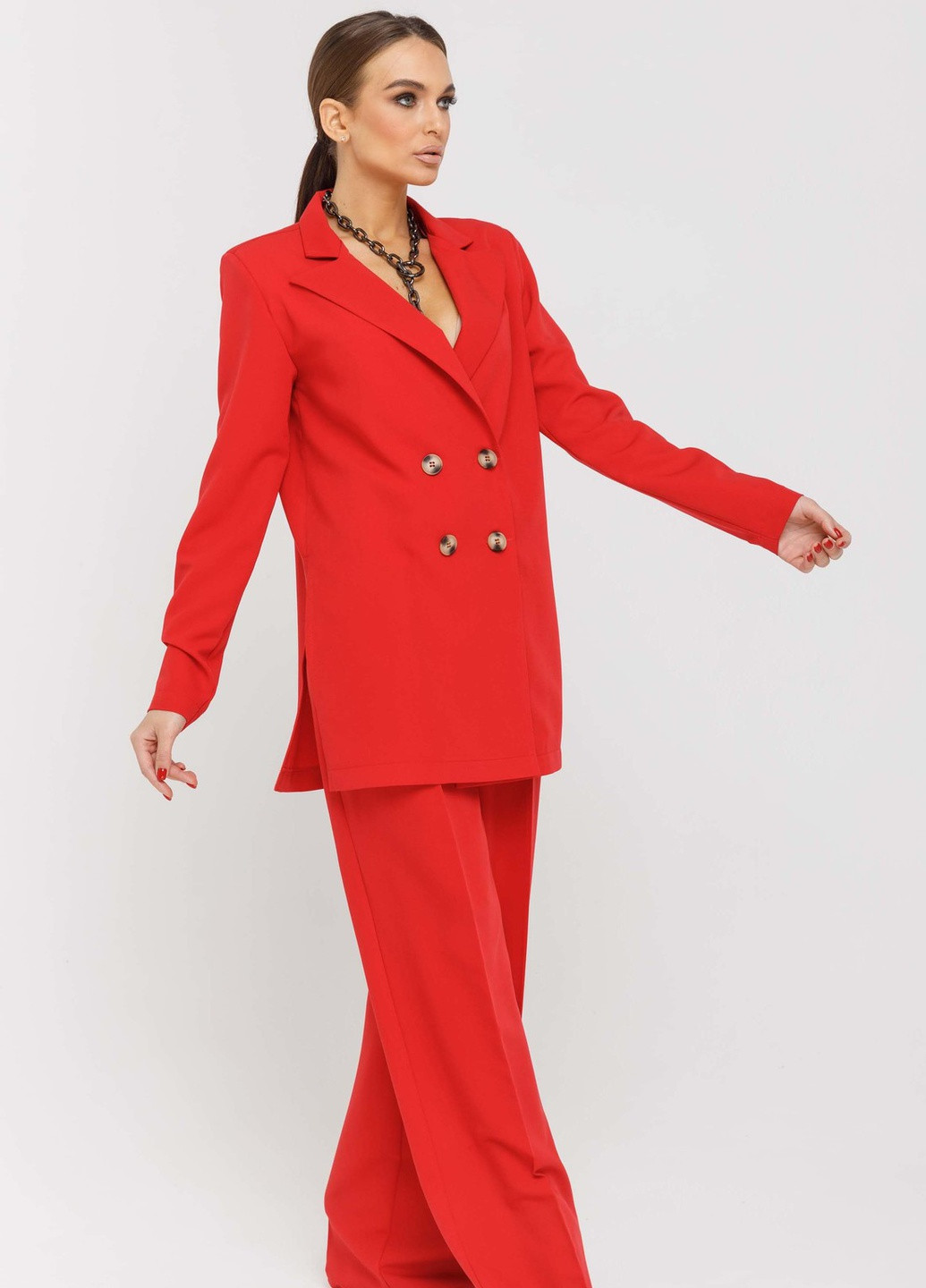 Красный женский пиджак скарлетт пи 0320 красный Ри Мари однотонный - демисезонный