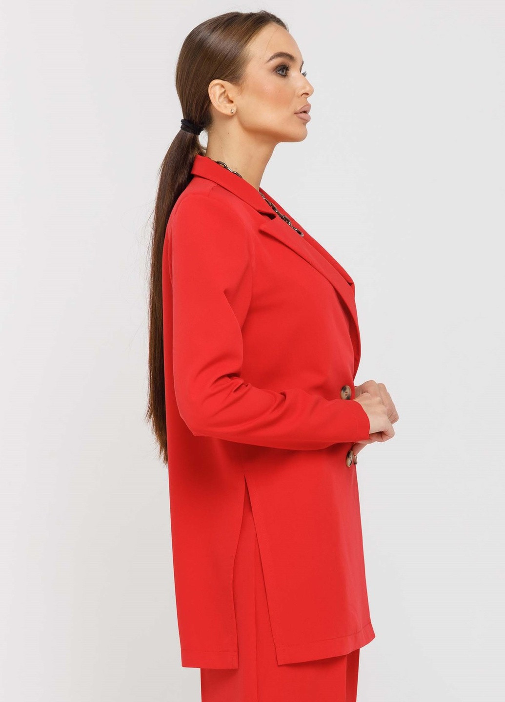 Красный женский пиджак скарлетт пи 0320 красный Ри Мари однотонный - демисезонный