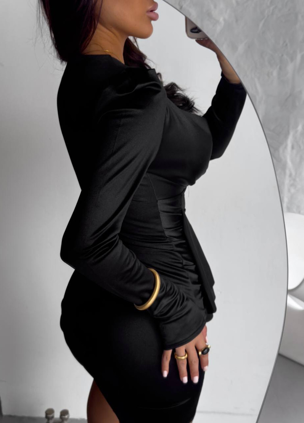 Чорна коктейльна, вечірня, кежуал сукня силуетна No Brand однотонна