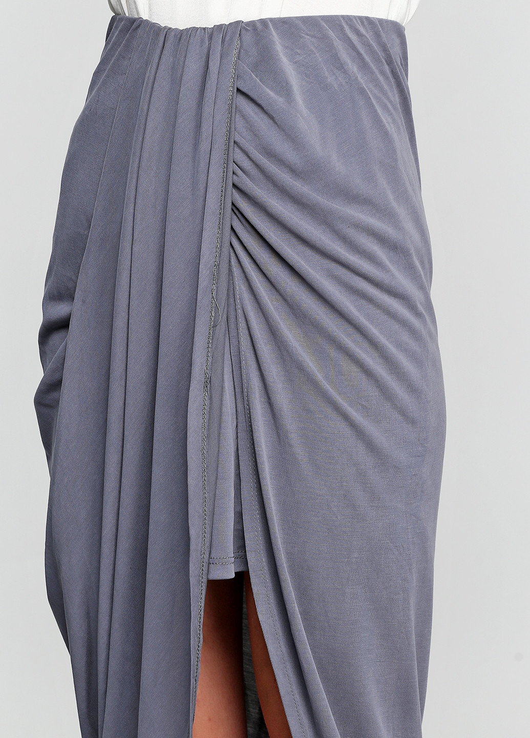 Серая кэжуал однотонная юбка Blue Rain by Francesca's миди