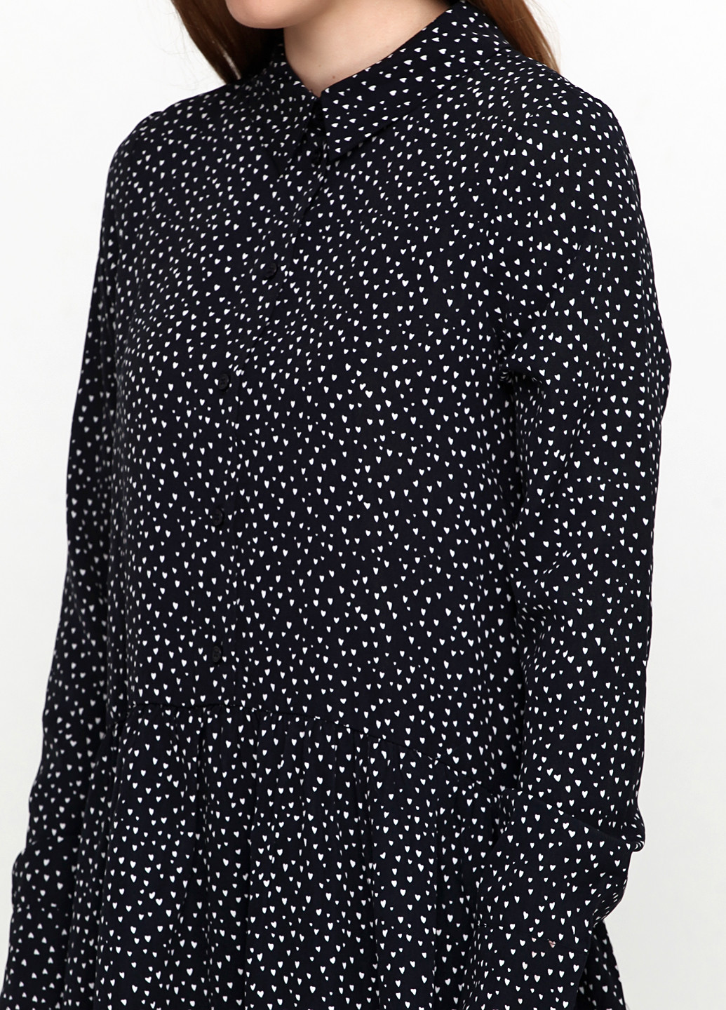 Черное кэжуал платье Darling с геометрическим узором