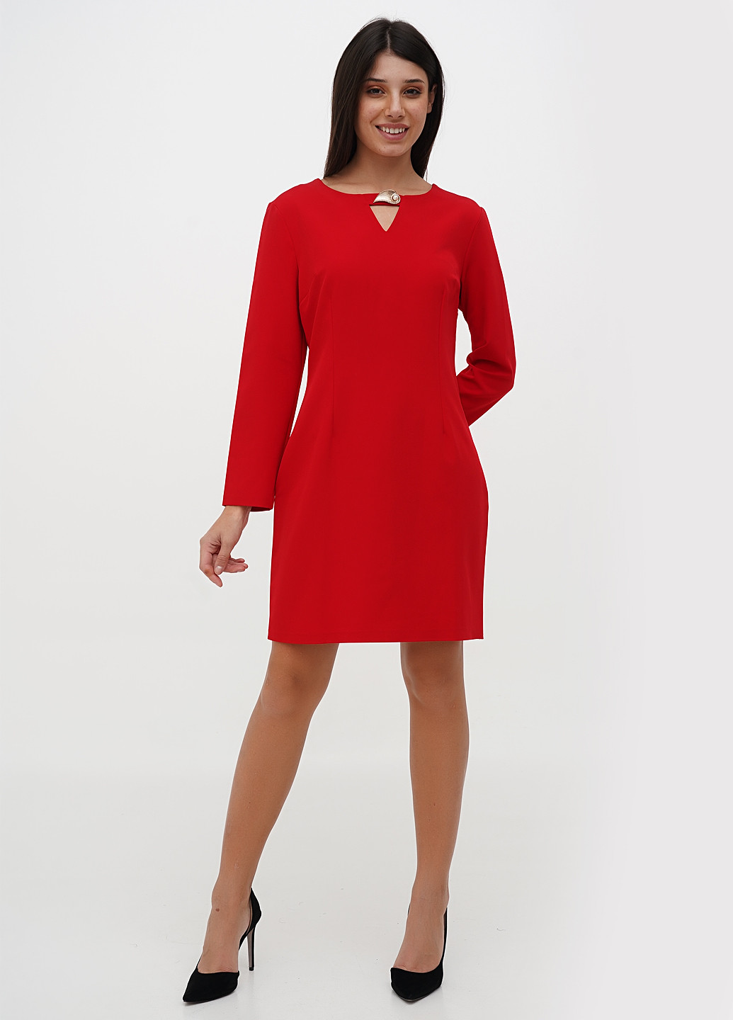 Червона кежуал сукня футляр Sassofono однотонна