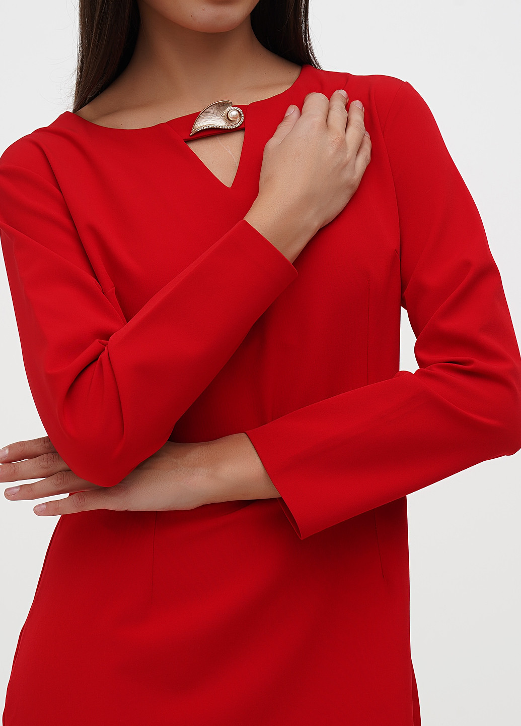 Червона кежуал сукня футляр Sassofono однотонна