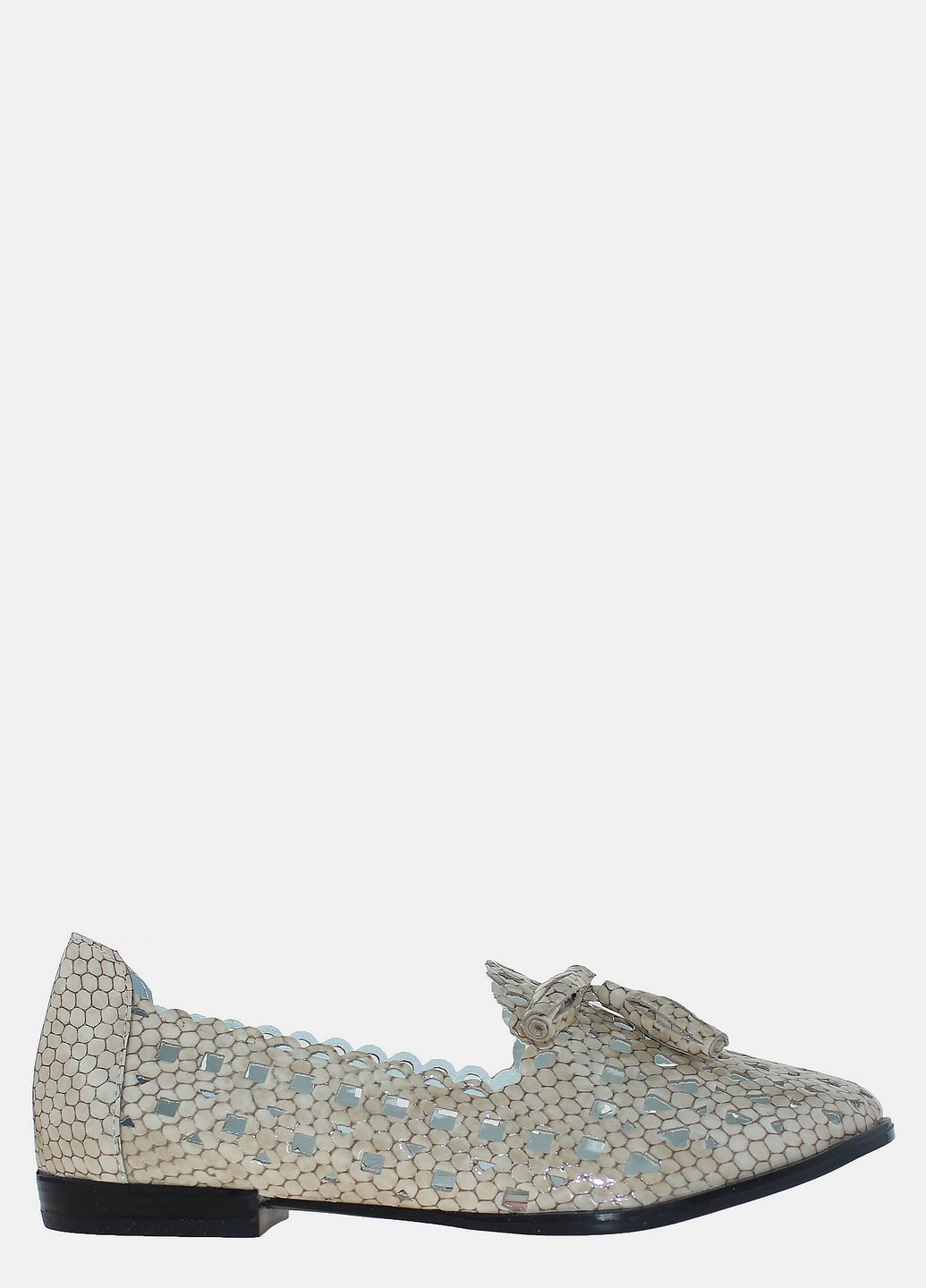 Женские балетки rv180 бежевый Violetti | бежевые змеиные натуральная кожа (317427953)