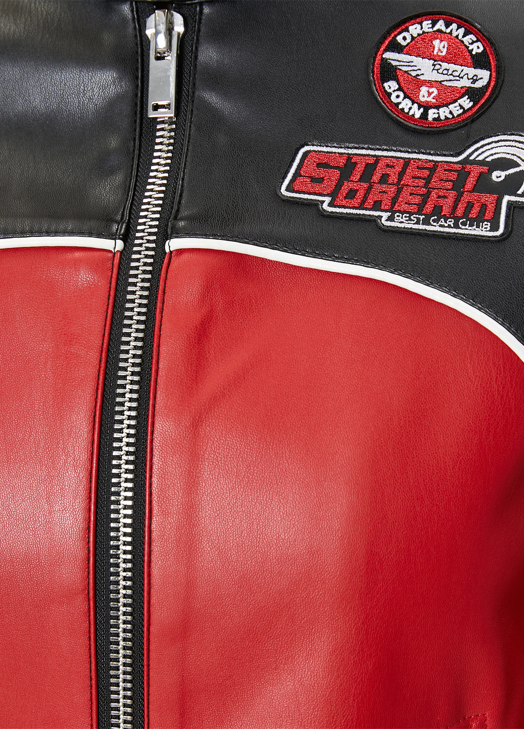 Черная демисезонная куртка байкерская KOTON