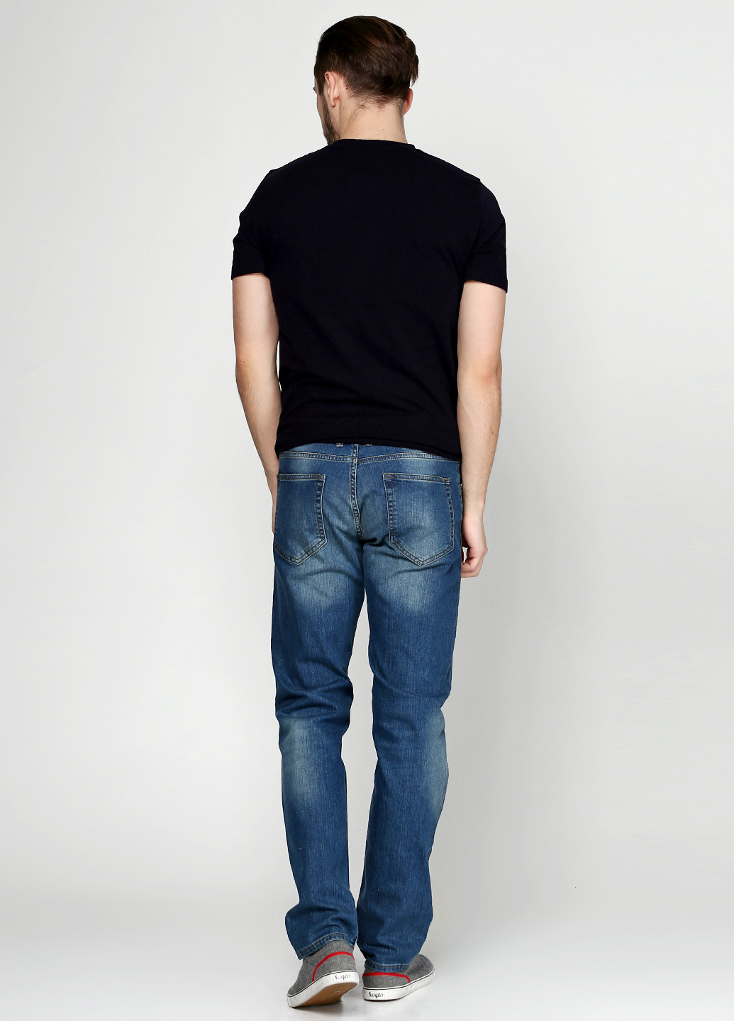 Джинси Gant прямі однотонні сині джинсові
