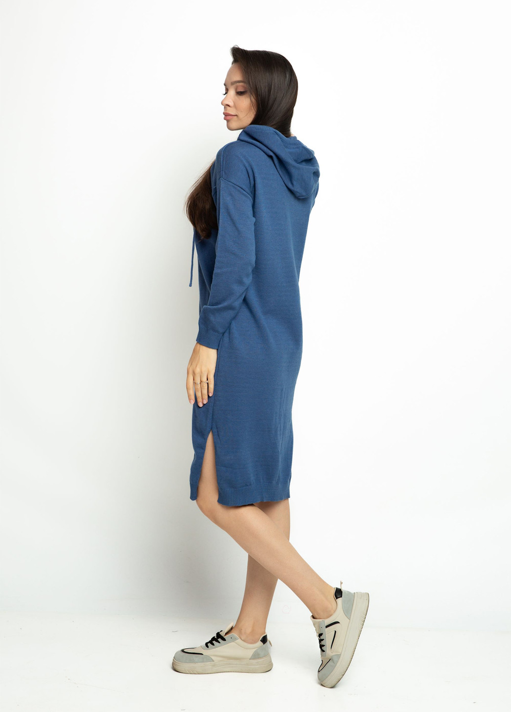 Синя спортивна сукня сукня-худі Time of Style однотонна