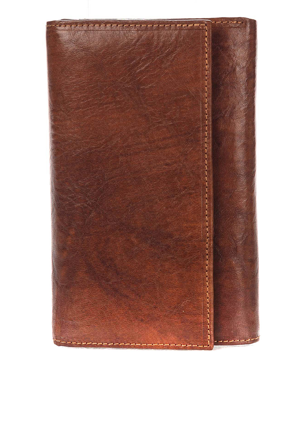 Кошелек Genuine Leather однотонный коричневый кэжуал