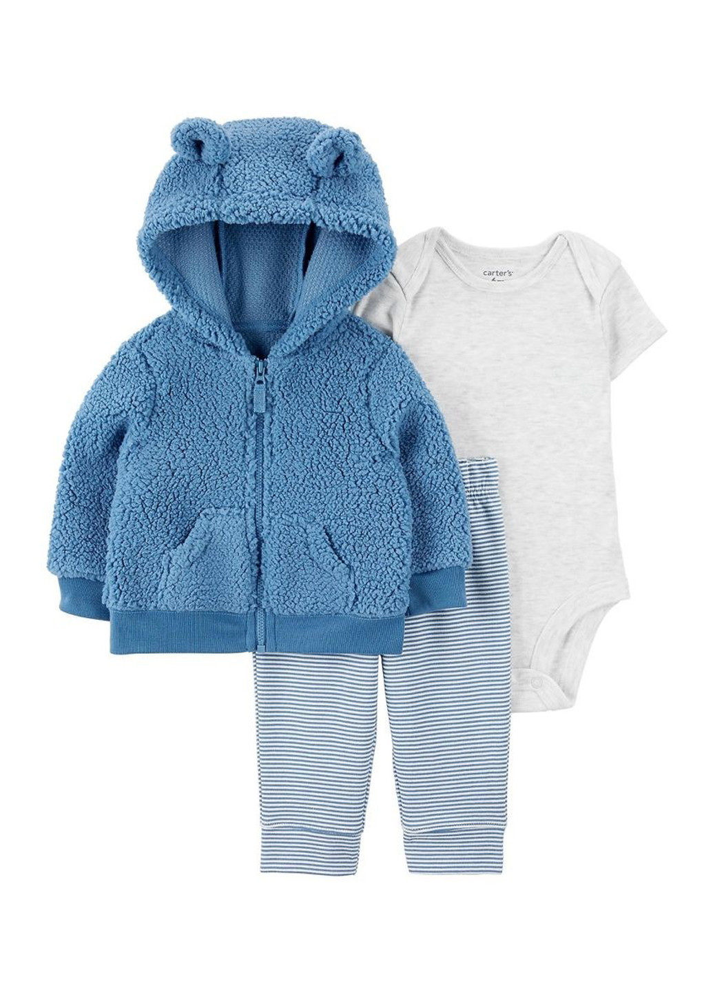 Комбінований демісезонний комплект (толстовка, боді, штани) Carter's