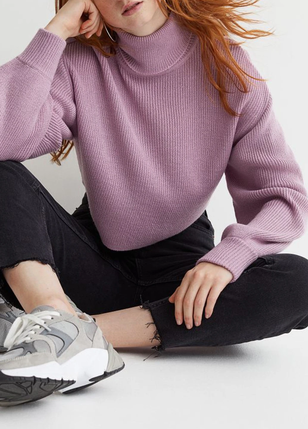 Світло-фіолетовий демісезонний светр H&M