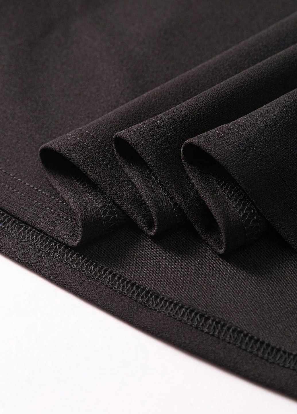 Черное вечернее платье годе, платье-кейп SHEIN однотонное